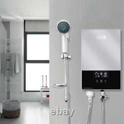 10KW Tankless Instant Electric Hot Water Heaters Boiler Bathroom Shower Tap LCD