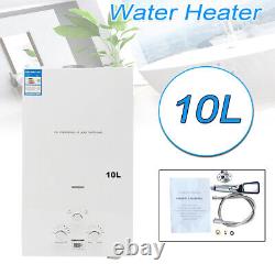 10L 20KW Tankless Hot Water Heater Propane Gas LPG Instant Boiler withShower Kit