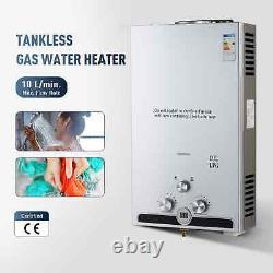 10L Instant Hot Water Heater Gas Boiler Tankless LPG 17kw Water Boiler