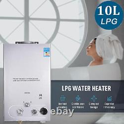 10L Instant Tankless Hot Water Heater Propane Gas LPG Outdoor Portable Camplux