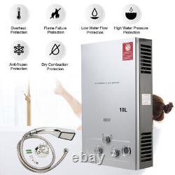 10L LPG Gas Water Heater Tankless Instant Boiler Outdoor Camping Shower Kit