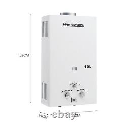 10L LPG Hot Water Heater Propane Gas Tankless Instant Boiler Shower Kit Portable