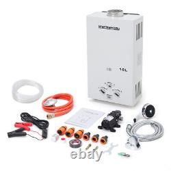 10L Portable Instant Hot Water Heater Set Tankless Gas LPG Propane Boiler Shower