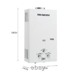 10L Portable Propane Gas Water Heater Tankless Instant Boiler Kit Camping Shower