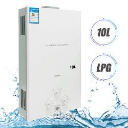 10L Portable Tankless Gas Water Heater Outdoor Shower Kit LPG Propane Boiler