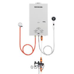 10L Tankless Gas Water Heater Bolier LPG Propane Heating Shower Outdoor Portable