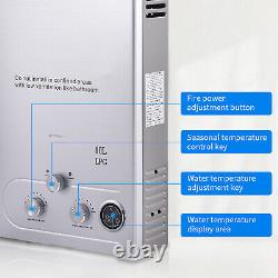 10L Tankless Gas Water Heater LPG Propane Instant Boiler Outdoor Camping Shower