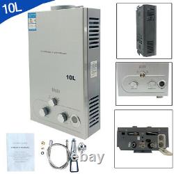 10L Tankless Natural Gas Water Heater with Shower Kit 2.64GPM Instant Water Heat