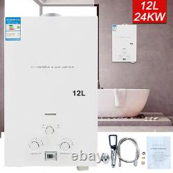 12 L Propane LPG Gas Tankless Hot Water Heater Instant Shower Camping Outdoor UK