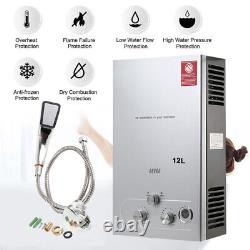 12L 24KW Hot Water Heater LPG Propane Gas Tankless Instant Boiler withShowe Kit UK