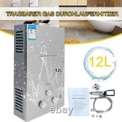 12L 24KW Propane Gas Hot Water Heater LPG Camping Outdoor Instant Water Boiler