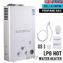 12L LPG Propane Gas Tankless Instant Hot Water Heater Boiler With Shower Kit UK