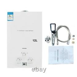 12L Natural Gas Hot Water Heater Tankless Instant NG Boiler Home with Shower Kit