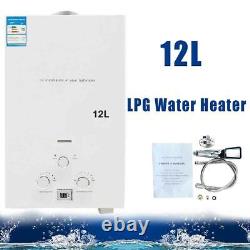 12L Portable LPG Propane Gas Hot Water Heater Gas Tankless Boiler Camp Outdoor