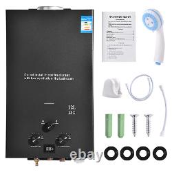 12L Tankless Propane Gas Hot Water Heater Camping Shower Instant Water Heater