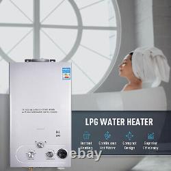 16L 32KW Hot Water Heater LPG Propane Gas Tankless Instant Boiler With Shower Kit