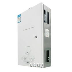16L 32KW Natural Gas Water Heater Instant Tankless Digital Display White