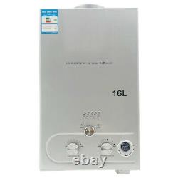 16L 32KW Portable NG Water Heater Outdoor Tankless Water Heater 4.3GPM Gray