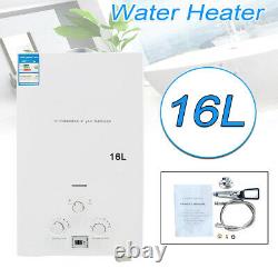 16L 32KW Propane Gas Instant Water Heater LPG Tankless Boiler Heater& Shower Kit
