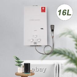 16L LPG Propane Gas Tankless Water Heater Instant Hot Water Boiler with Shower Kit