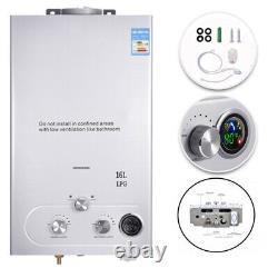 16L LPG Tankless Gas Water Heater Propane Instant Boiler Outdoor Camping Shower