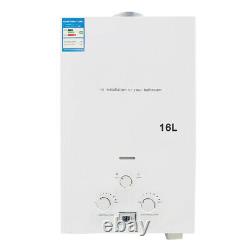 16L Natural Gas Hot Water Heater LNG On-Demand Tankless Instant + Shower Head UK