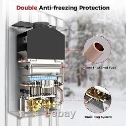 16L Portable Hot Water Heater Propane Gas LED Tankless Instant with Shower Head