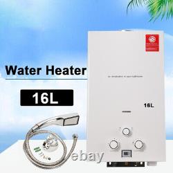 16L Portable Tankless Gas Water Heater LPG Propane Camping Outdoor Shower Heater