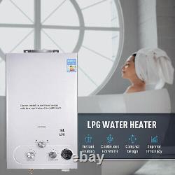 16L Propane Gas Hot Water Heater LPG Instant Heating Tankless Shower Boiler