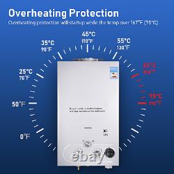 16L Propane Gas Water Heater LPG Tankless Instant Hot Water Heater with Shower Kit