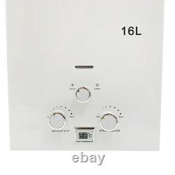 16L Propane Tankless Water Heater Portable Instant Camping Boiler with Shower Kit