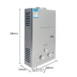 16L Tankless Gas Water Heater LPG Propane Instant Boiler Outdoor Camping Shower