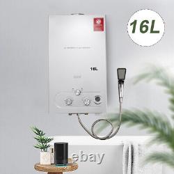16L Tankless LPG Propane Gas Gas Water Heater Camping Shower Instant Boiler 32KW