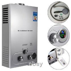 18L Hot Water Heater 2000 Pa LPG Gas Tankless Instant Boiler With Shower Kit
