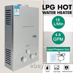 18L Instant Hot Water Tankless Heater Boiler LPG Portable for Camping Shower