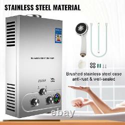 18L LPG Hot Water Heater Propane Gas Tankless Instant Boiler Shower Kit Portable