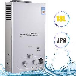 18L LPG Hot Water Heater Propane Gas Tankless Instant Boiler Shower Kit Portable