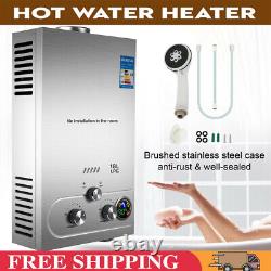 18L LPG Hot Water Heater Propane Gas Tankless Instant Boiler with Shower Head Kit