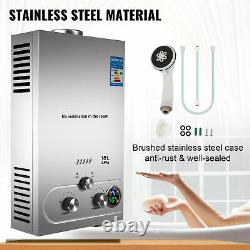 18L LPG Propane Gas Tankless Instant Hot Water Heater Boiler Shower Kit Portable