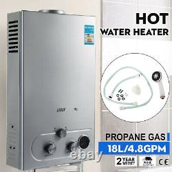 18L LPG Propane Tankless Instant Hot Water Heater Boiler Kitchen Bathroom Shower
