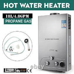 18L LPG Propane Tankless Instant Hot Water Heater Boiler With Shower Kit