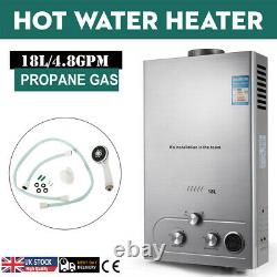 18L LPG Water Heater Propane Gas Instant Tankless Boiler Portable Shower Head UK