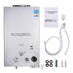 18L LPG Water Heater Propane Gas Tankless Instant Hot Boiler Home With Shower Kit