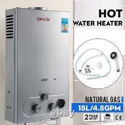 18L Natural Gas Hot Water Heater Instant Boiler On Demand Tankless with Shower