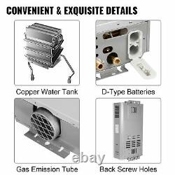 18L Portable LPG Propane Gas Hot Water Heater Tankless Instant Boiler Shower Kit