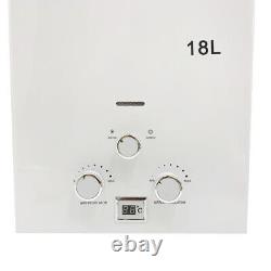 18L Portable Tankless Gas Water Heating LPG Gas Hot Water Heater Indoor/Outdoor