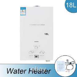 18L Portable Tankless Gas Water Heating LPG Gas Hot Water Heater Indoor/Outdoor