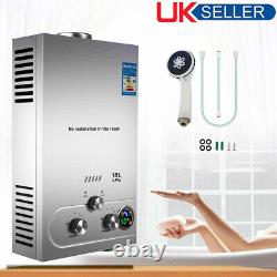 18L Propane Gas Hot Water Heater LPG Instant Heating Tankless Shower Boiler
