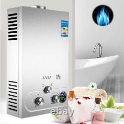 18L Propane Gas LPG Hot Water Heater Instant Heating Tankless Boiler Shower Kit