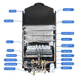 18L Propane Gas Tankless 36Kw LPG Instant Hot Water Heater Boiler With Shower Kit